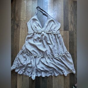 Leopard baby doll dress